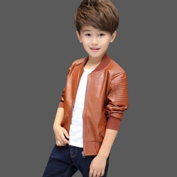 Jungen-Lederjacke L2054 braun 13