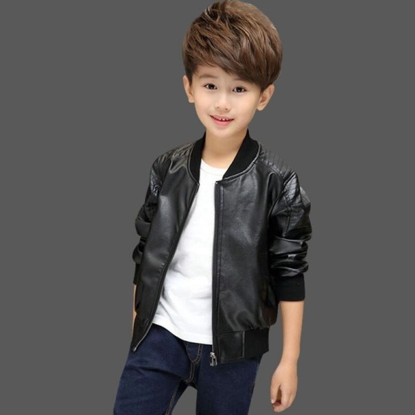 Jungen-Lederjacke L2054 schwarz 13