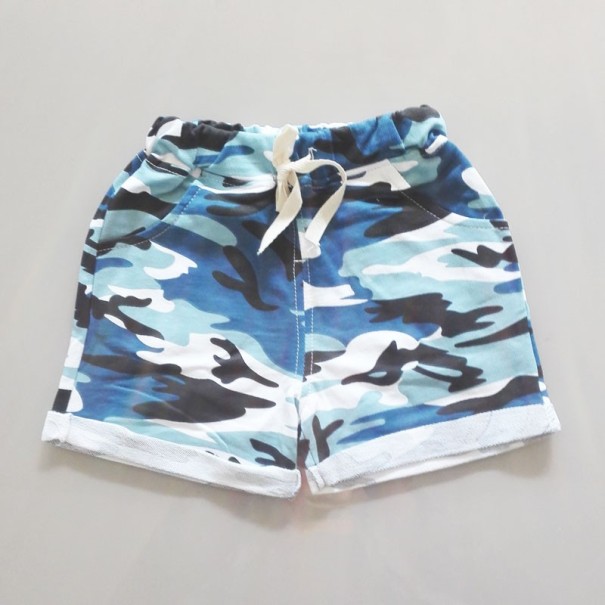 Jungen-Shorts im Militärstil J905 blau 2