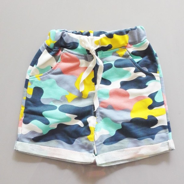 Jungen-Shorts im Militärstil J905 gelb 2