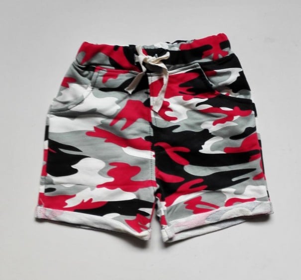 Jungen Shorts im Militärstil J905 rot 2