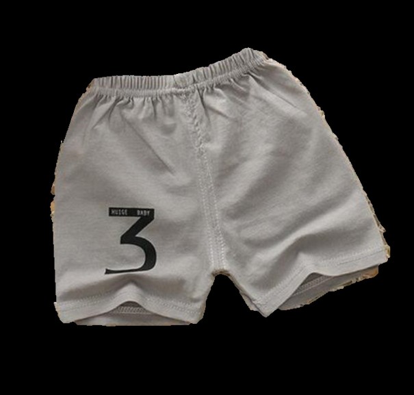 Jungen-Shorts mit der Nummer 3 – Grau 2