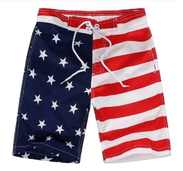 Jungen Shorts mit USA-Flagge J1330 weiß 11