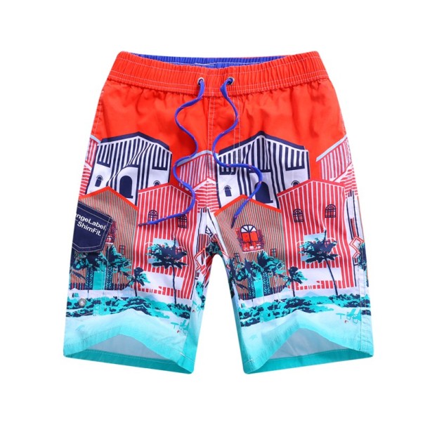 Jungen-Strandshorts mit Home-Print J1325 rot 10