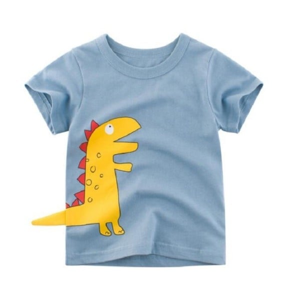 Jungen-T-Shirt mit Animal-Print hellblau 6