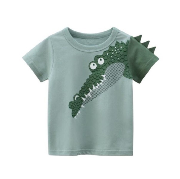 Jungen-T-Shirt mit Animal-Print hellgrün 2