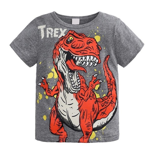 Jungen-T-Shirt mit Dinosaurier B1618 grau 7