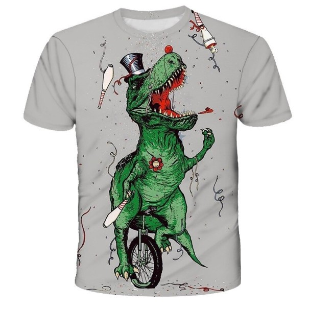 Jungen-T-Shirt mit einem Dinosaurier grau 10