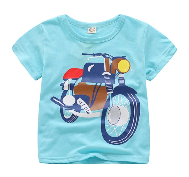 Jungen-T-Shirt mit Motorrad – Blau 3