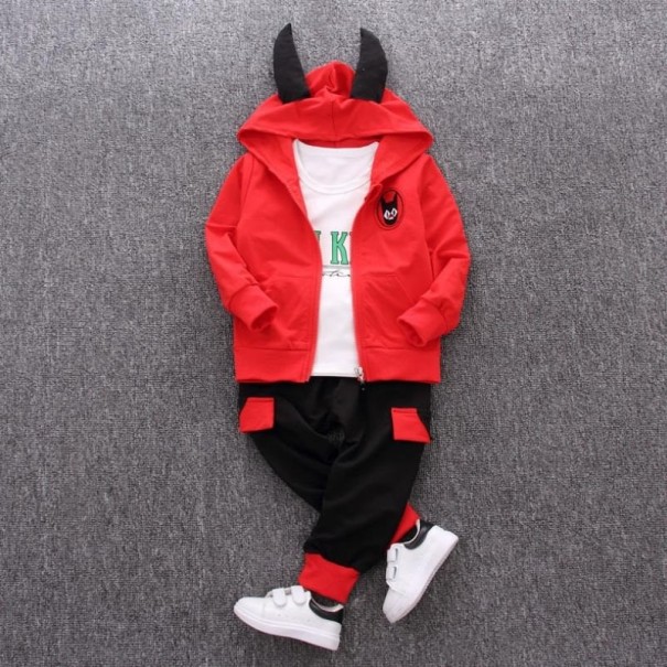 Jungen-Trainingsanzug-Set L1164 rot 9-12 Monate