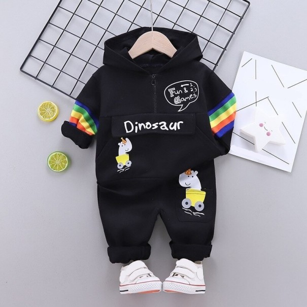 Jungen-Trainingsanzug-Set L1628 schwarz 9-12 Monate