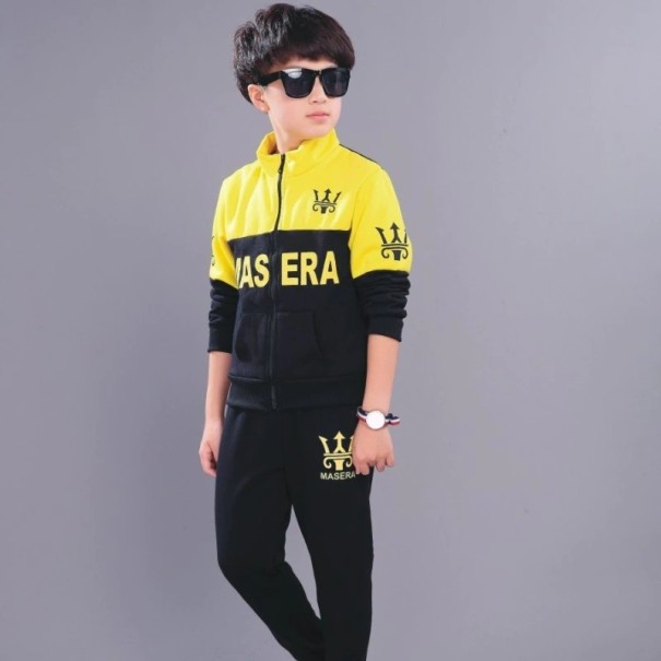 Jungen-Trainingsanzug-Set L1630 gelb 6
