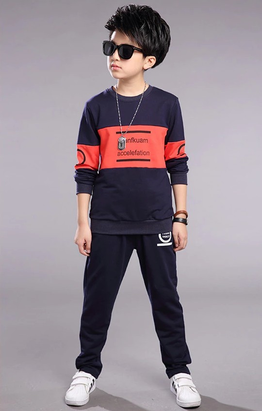 Jungen-Trainingsanzug-Set L1644 rot 10