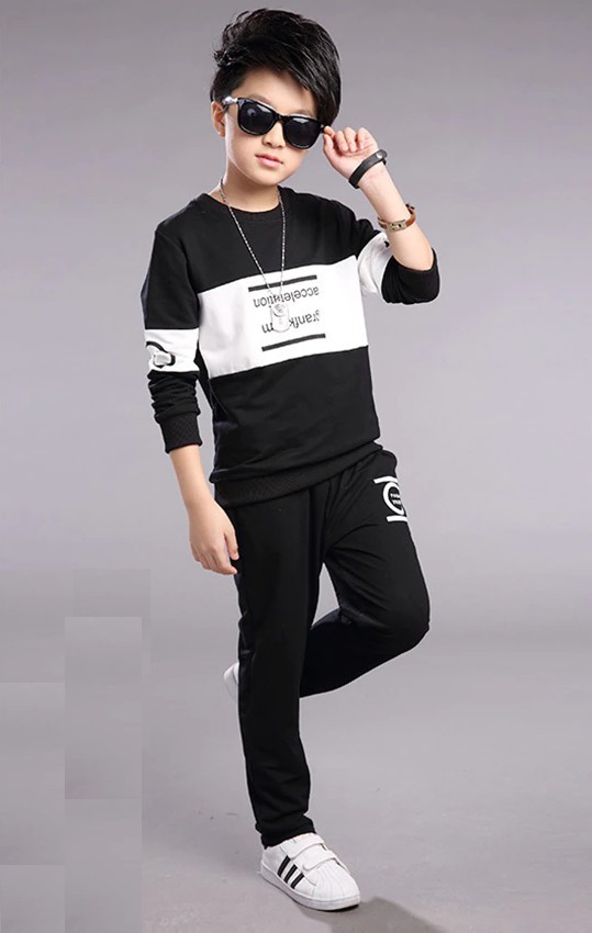 Jungen-Trainingsanzug-Set L1644 weiß 6