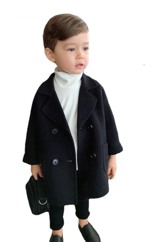 Jungenmantel L1830 schwarz 2