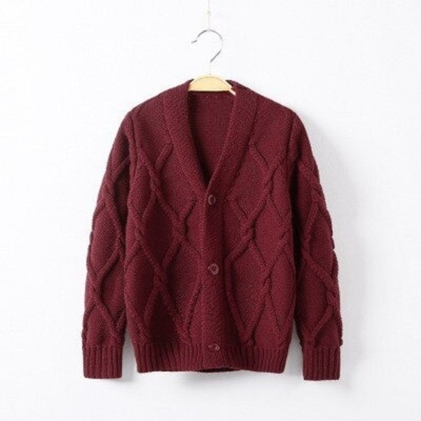 Jungenpullover L979 weinrot 4
