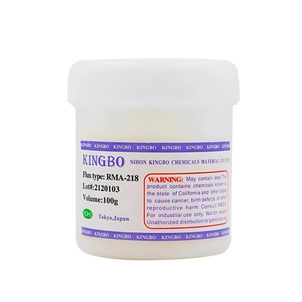 Juotosfluksi AMTECH RMA-218 valkoinen 100 g No-Clean lyijytön, vähän savua tuottava BGA-suoritinkannan piirilevyjen juottamiseen ja sirujen korjaukseen 1