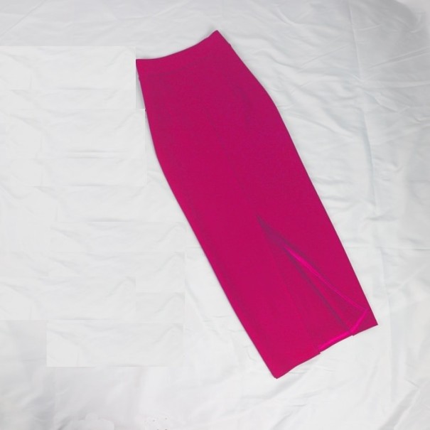 Jupe crayon femme avec fente rose foncé