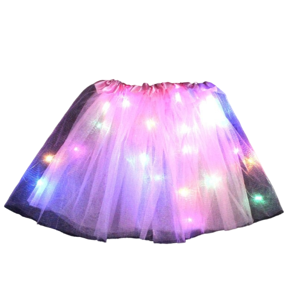 Jupe en tulle lumineuse pour filles rose