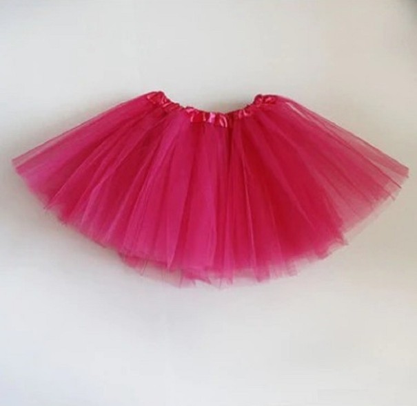 Jupe fille L1008 rose foncé 8