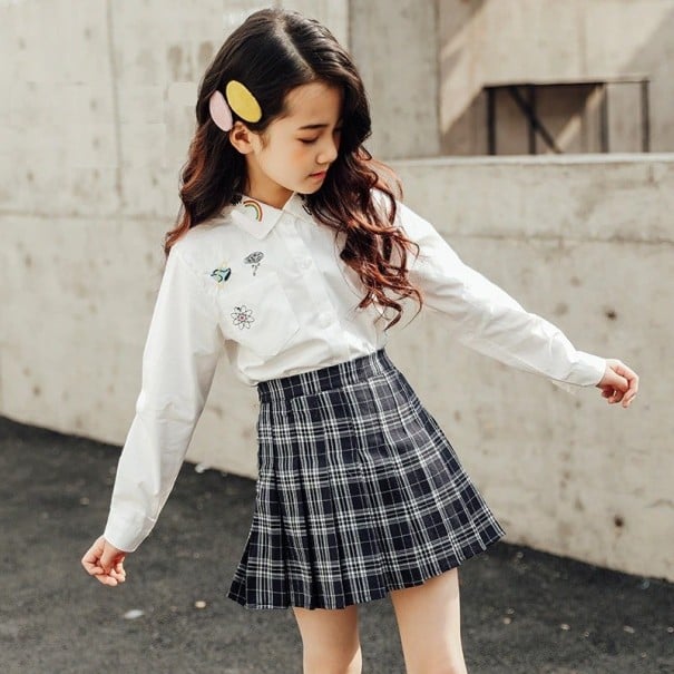 Jupe fille L1054 noir 3