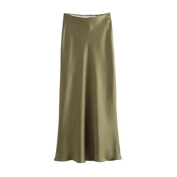 Jupe midi ajustée élégante pour femmes avec taille haute Jupe fourreau stylée pour le travail et les soirées Mode de bureau Automne Printemps vert M