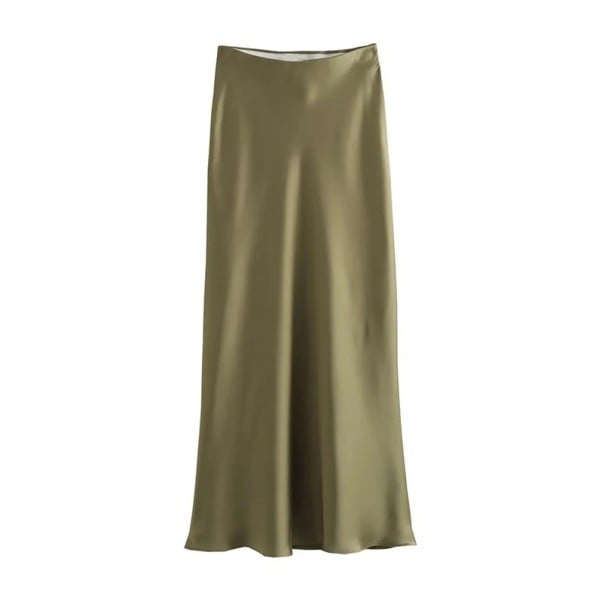 Jupe midi ajustée élégante pour femmes avec taille haute Jupe fourreau stylée pour le travail et les soirées Mode de bureau Automne Printemps vert S