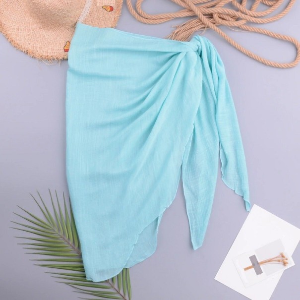 Jupe mini portefeuille pour femme P572 bleu clair