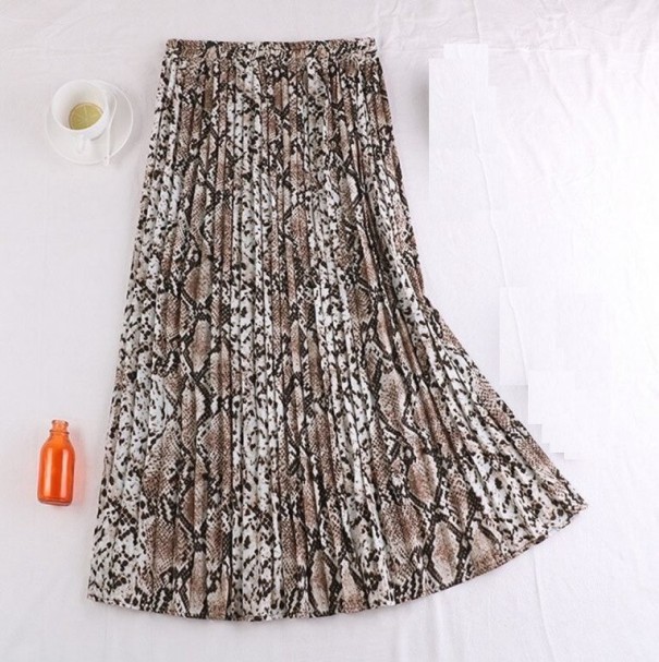 Jupe plissée pour femme avec motif animalier 1