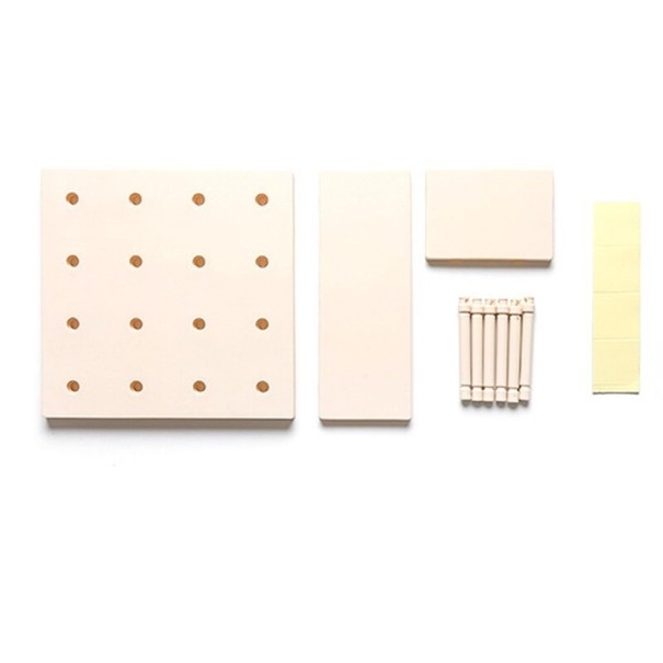 Justerbar væghylde beige