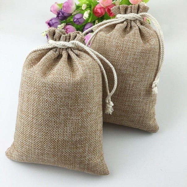 Jute cadeauzakje 10 stuks S