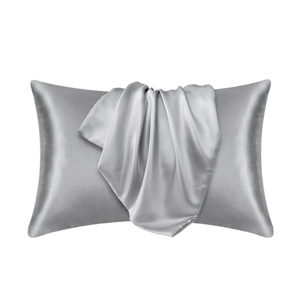 JuwenSilk saténová obliečka na vankúš Standard 50x66 cm Hodvábna obliečka Farebný hladký vankúš z polyesterového saténu