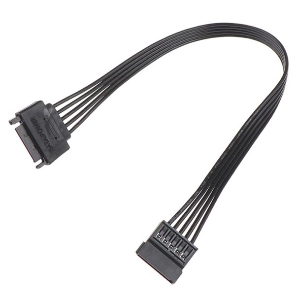 Kabel 15-pin SATA M/F til SSD / HDD 1