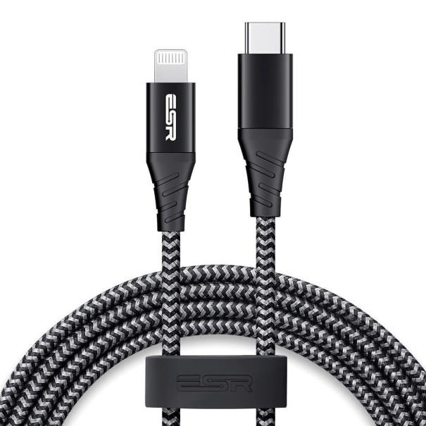 Kabel danych USB-C do Lightning K605 czarny 1 m
