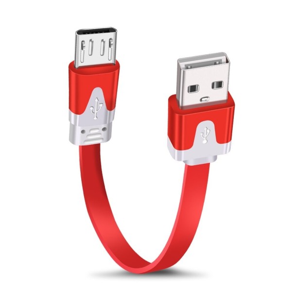 Kabel danych USB do Micro USB K602 czerwony 20 cm