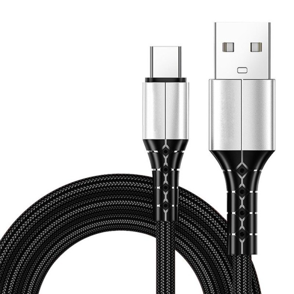 Kabel danych USB / USB-C K668 czarny 1