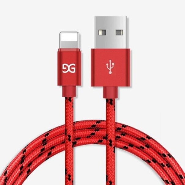 Kabel do transmisji danych do Apple Lightning / USB K659 czerwony 1,5 m