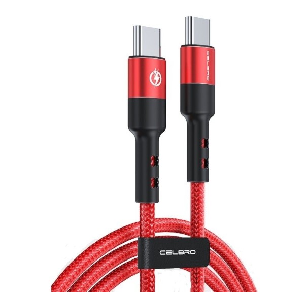 Kabel do transmisji danych USB-C 60 W K657 czerwony 30 cm