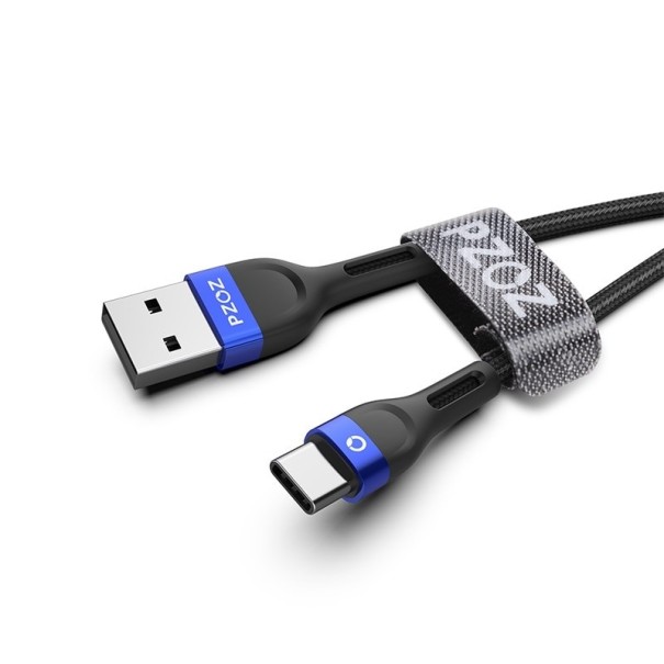 Kabel do transmisji danych USB-C K445 niebieski 25 cm