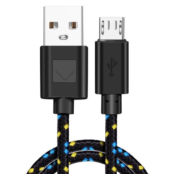 Kabel ładujący USB do Micro USB czarny 1 m
