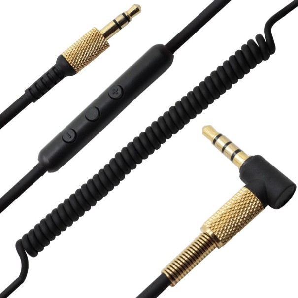 Kabel połączeniowy z mikrofonem do słuchawek Marshall Major II czarny