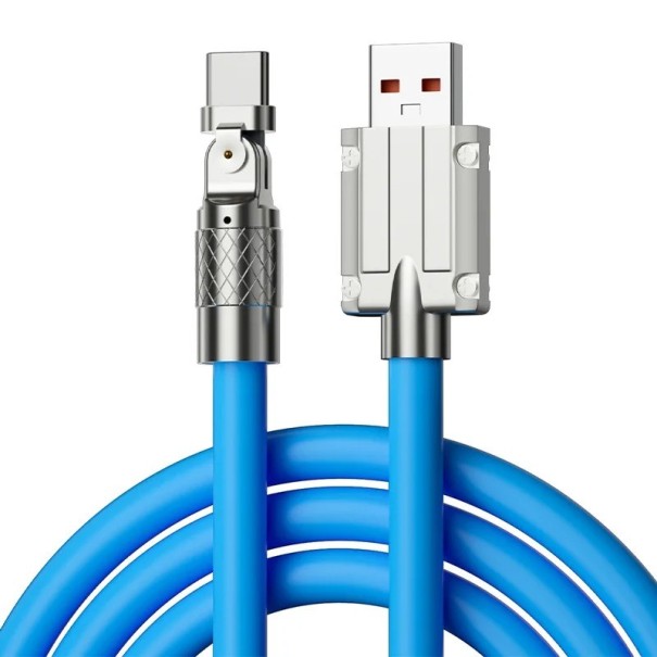 Kabel szybkiego ładowania z obrotowym złączem USB-C 120 W 6 A 1,5 m niebieski