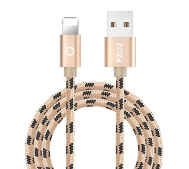 Kabel USB do szybkiego ładowania do iPhone J2722 złoto 50 cm