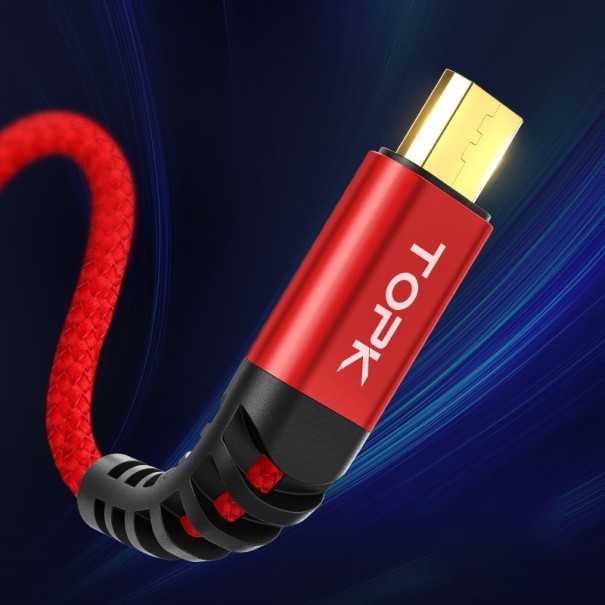Kabel USB do transmisji danych czerwony 1 m 1