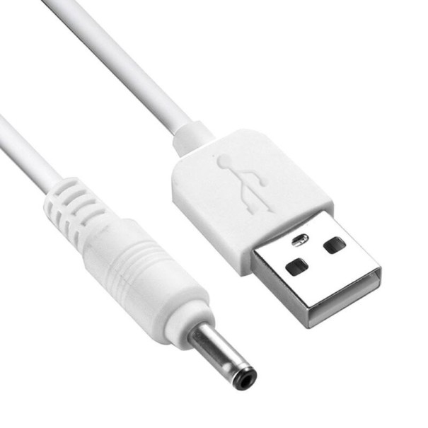 Kabel zasilający USB-DC 3,5 x 1,35 mm biały