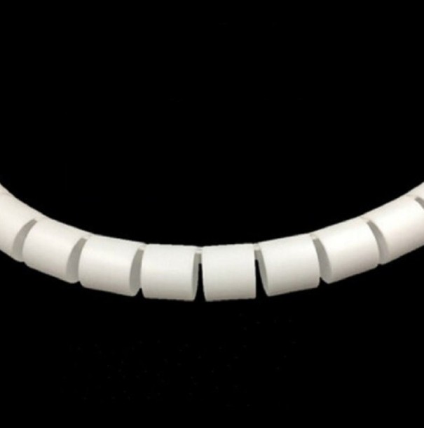Kabelbeskyttelsesspiral 1 m hvid 28 mm