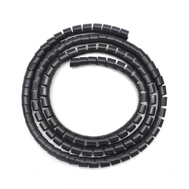 Kabelbeskyttelsesspiral 2 m sort 10 mm