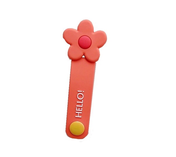 Kabelbinder med blomst orange