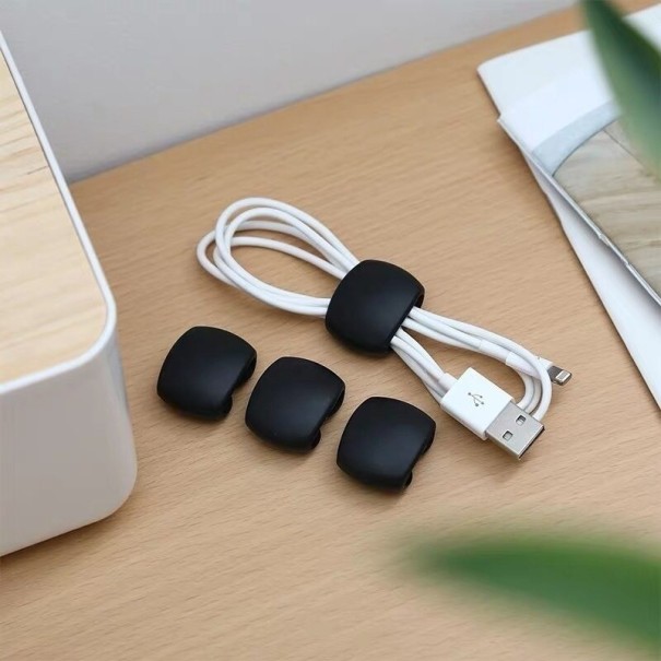 Kabelclip 4 stuks zwart