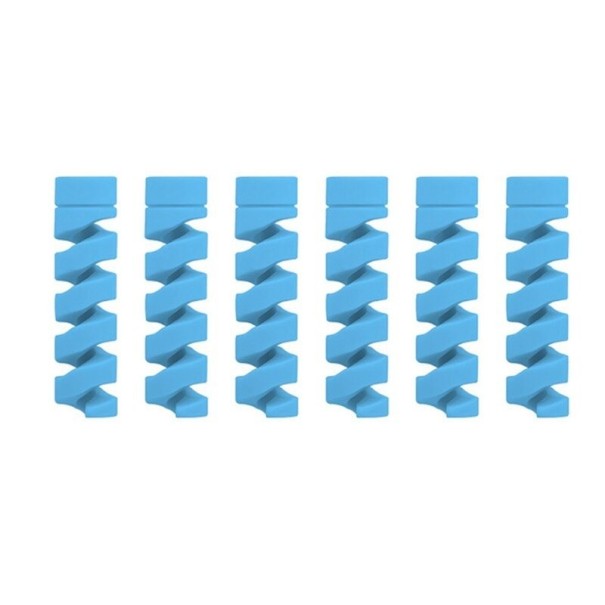 Kabelconnector beschermspiraal 6 stuks blauw